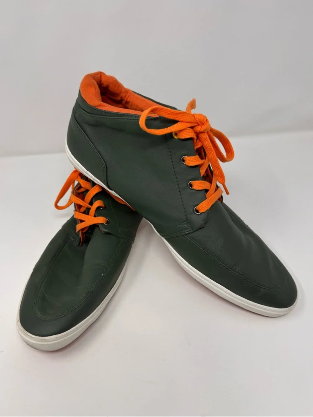 Aldo dress shoes size 13, green orange, sneaker, casual, modern